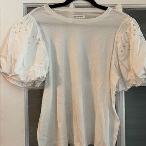 White Puff Sleeve Top